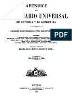 Apendice Al Diccionario Universal de Historia y de Geografia Coleccion de Articulos Relativos A La Republica Mexicana Tomo II