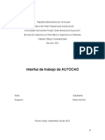 Interfaz de Trabajo AUTOCAD