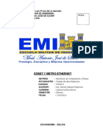 Sonet y Metro Ethernet