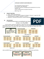 Lesson Plan in English 5 - Subject-Verb Agreement