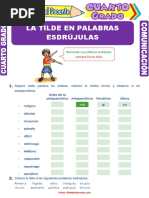 La Tilde en Palabras Esdrújulas para Cuarto Grado de Primaria