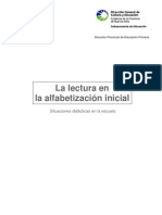 La Lectura en La Alfabetización Inicial. Situaciones Didácticas en La Escuela