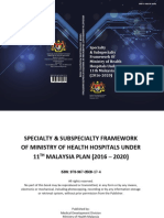 Specialty and Subspecialty Framework of Ministry of Health Hospitals Under 11th MP