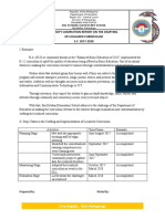 Activity Completion Report On The Crafting of Localized Curriculum S.Y. 2017-2028