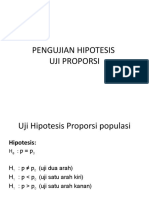 Uji Hipotesis Proporsi