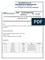 No Load and Blocked Rotor Test On Three Phase Wound Rotor Induction Motor