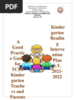 Reading Intervention Plan For Kinder