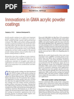 Innovations in GMA Acrylic Powder Coatings