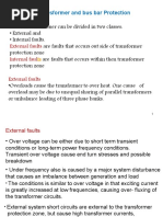 Chapter 7. Transformer and Bus Bar Protection: External Faults Internal Faul External Faults