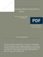 Real Time Streaming Media Using Darwin Server: Mentor-Mr. Rahul Katarya IT Department