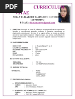 Curriculum Vitae: Nelly Elizabeth Tamamoto Gutierrez Cel:940191973 E-Mail