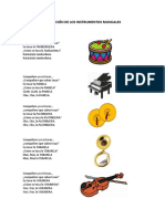 La Canción Escrito de Instrumentos Musicales