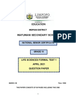 Life Science Test 1 2021 Grade 10. Final