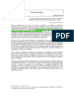 Técnicas Etnográficas 1 Eduardo Restrepo