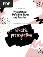 Definition, Types and Function of Presentation