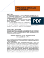 Plan de Prevencion de Riesgos Ergonomicos Pedro Pablo Solis Hernandez