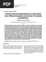 Ethanolinduced Hepatotoxicity in Male Wistar Rats Effects of Aqueous Leaf Extract of Ocimum Gratissimum