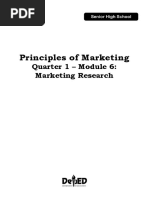 Principles of Marketing: Quarter 1 - Module 6: Marketing Research