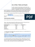 Presentation of Data: Tables and Graphs: Table Construction Using Word