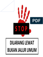 Dilarang Lewat