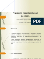 Nutrición Parenteral en El Neonato