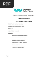 Informe Farmacoquimica 6 Lidocaina