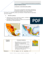 Unidad 1. Actividad 5. El Territorio Nacional Su Transformacion Politica