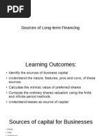 Sources of Long-Term Financing Part 1