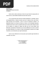 Carta de Solicitud de Tensiometro Por Felix Arrieta