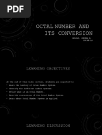 Octal Number and Its Conversion: Odejar, Cheena M. Bscpe-1A