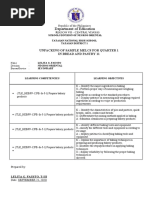 Department of Education: Unpacking of Sample Melcs For Quarter 1 in Bread and Pastry 11