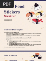 Cute Food Stickers Newsletter by Slidesgo