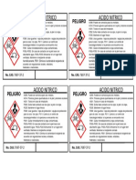 Etiqueta de Acido Nitrico