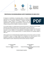 Protocolo de Bioseguridad Ante Pandemia de Sars-Cov2 1-6-2020