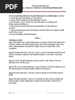 3-The Ethical Code of Conduct For Physiotherapist