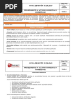 P-03 Procedimiento de Acciones Correctivas y Correcciones