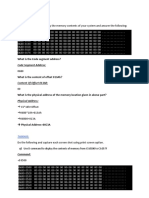 Enter D Command To Display The Memory Contents of Your System and Answer The Following