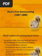 Rizal's First Homecoming (1887-1888)