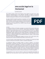 La Tutela Como Acción Legal en La Propiedad Horizontal