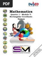 Mathematics: Quarter 1 - Module 7: Rectangular Coordinate System