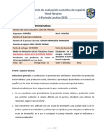 II Instrumento de Evaluacion Sumativa Español Noveno II Semestre