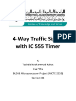 4-Way Traffic Signal With IC 555 Timer