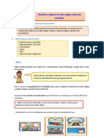 Planifico y Elaboro Mi Libro Objeto Sobre Los Animales.