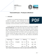 Transesterificação - Produção Do Biodiesel