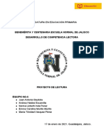 Proyecto de Lectura - Desarrollo de Competencia Lectora