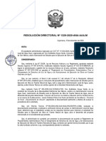 Resolución Directoral #1329-2020-Ana-Aaa.M: Visto