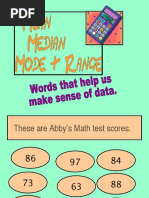 Mean, Median and Mode of Ungrouped Data