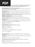 Divisibility Rules