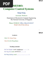 EE5103/ME5403: Computer Control Systems: Associate Professor