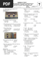 Middle Test: Boarding School SMP Plus Jabal Rahmah Mulia Odd Semester Academic Year. 2021 - 2022